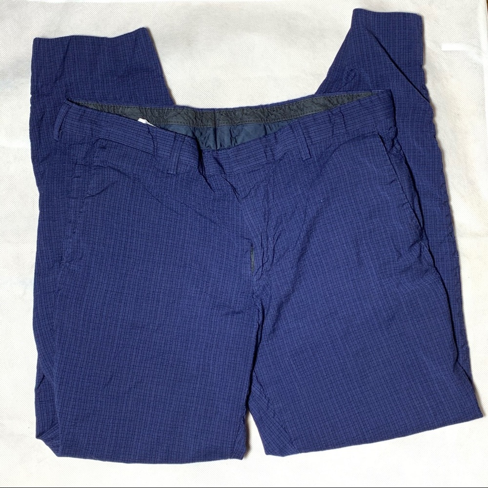 HUGO BOSS Blue Checked Dress Pants